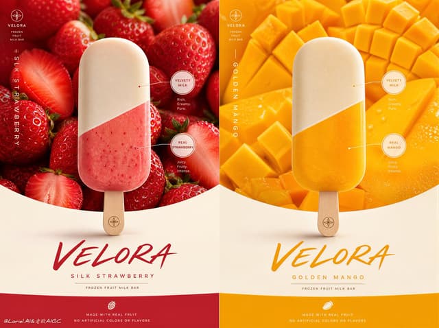 GPT Image Prompt - Create a premium FMCG ice cream advertising poster for an or