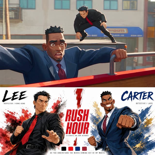 Seedance Prompt - Create a premium cinematic character bible sheet for LEE & C