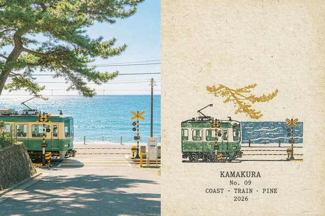 Midjourney Prompt - Create a premium vintage travel postcard/editorial poster in