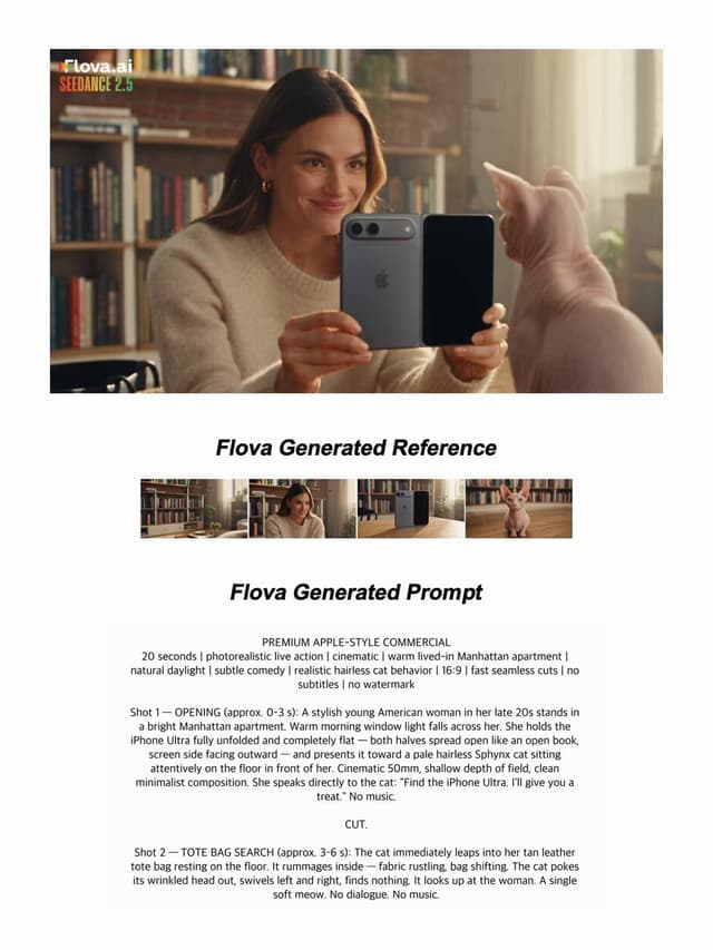 Veo Prompt - A quiet morning. A curious cat. A full cinematic product ad.