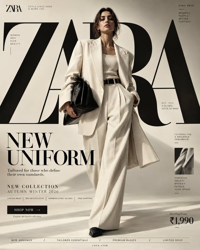 GPT Image Prompt - H&M “NEW UNIFORM” FORMAT Ultra-Premium H&M Fashion SMM Promo