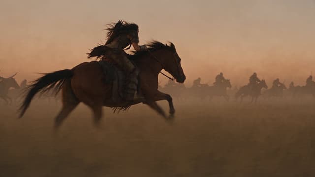 Veo Prompt - Create a brutal, photorealistic historical-fantasy cavalry b
